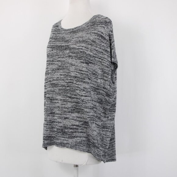 Pure Jill Top $79 Sz S Black White Hi Lo Linen Cotton Top - Picture 5 of 16
